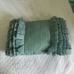 Turquoise blue throw pillow